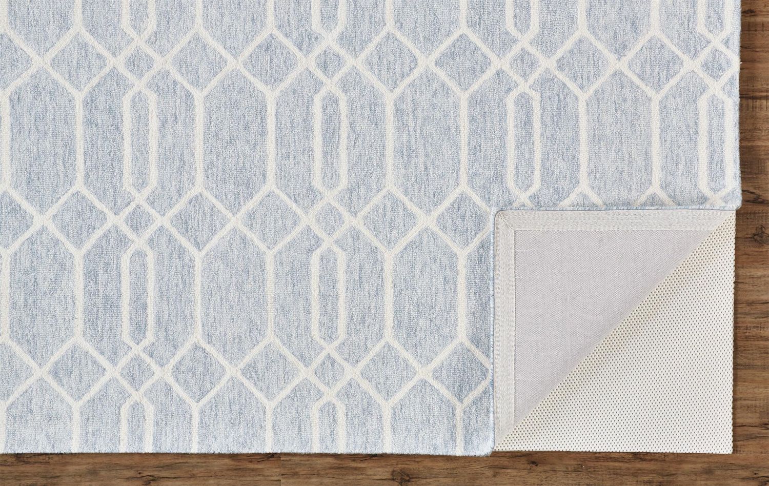 Natal Blue and Ivory Rug by BD Fine