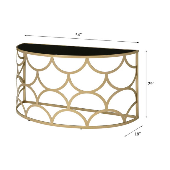 ACME Altus Console Table  Gold Finish 90820