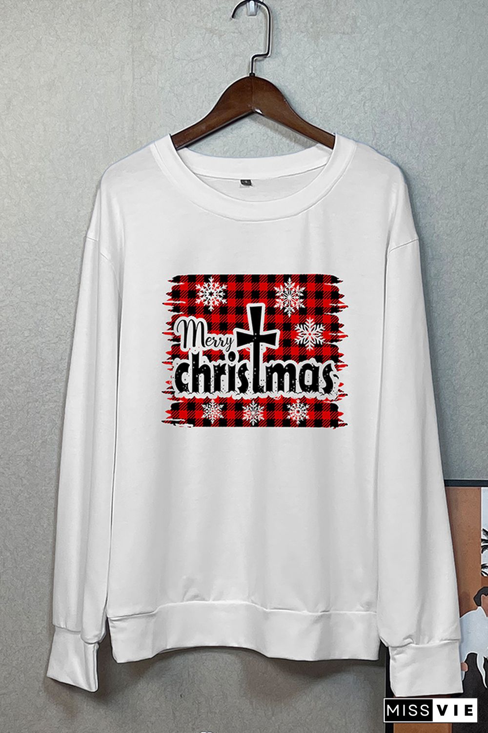 Christmas Cross Pullover Longsleeve Sweatshirt Wholesale