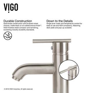 VIGO Glass Round Vessel Bathroom Sink in Silver with Seville Faucet and Pop-Up Drain in Brushed Nickel VGT838