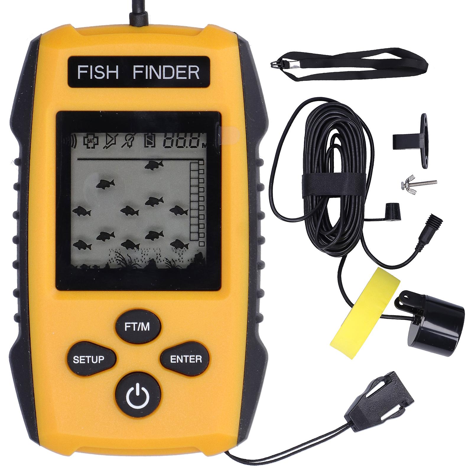 Fish Finder Lcd Led Visual Echo Sounder Alarm Fishing Transducer For Outdoor Activity