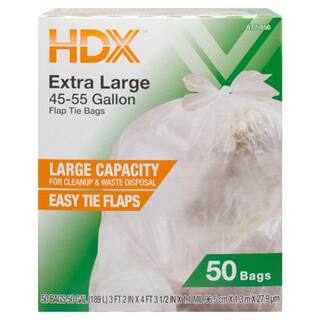 HDX 50 Gal. Clear Extra Large Trash Bags (50 Count) HDX50GC