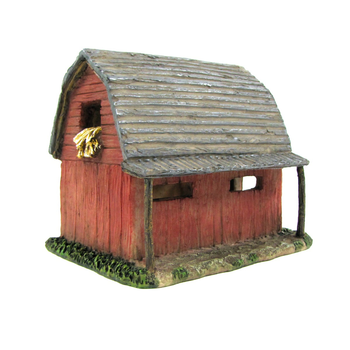 Miniature Red Barn Fairy Garden Accessory Dollhouse Farm Decor Outdoor Yard Ornament