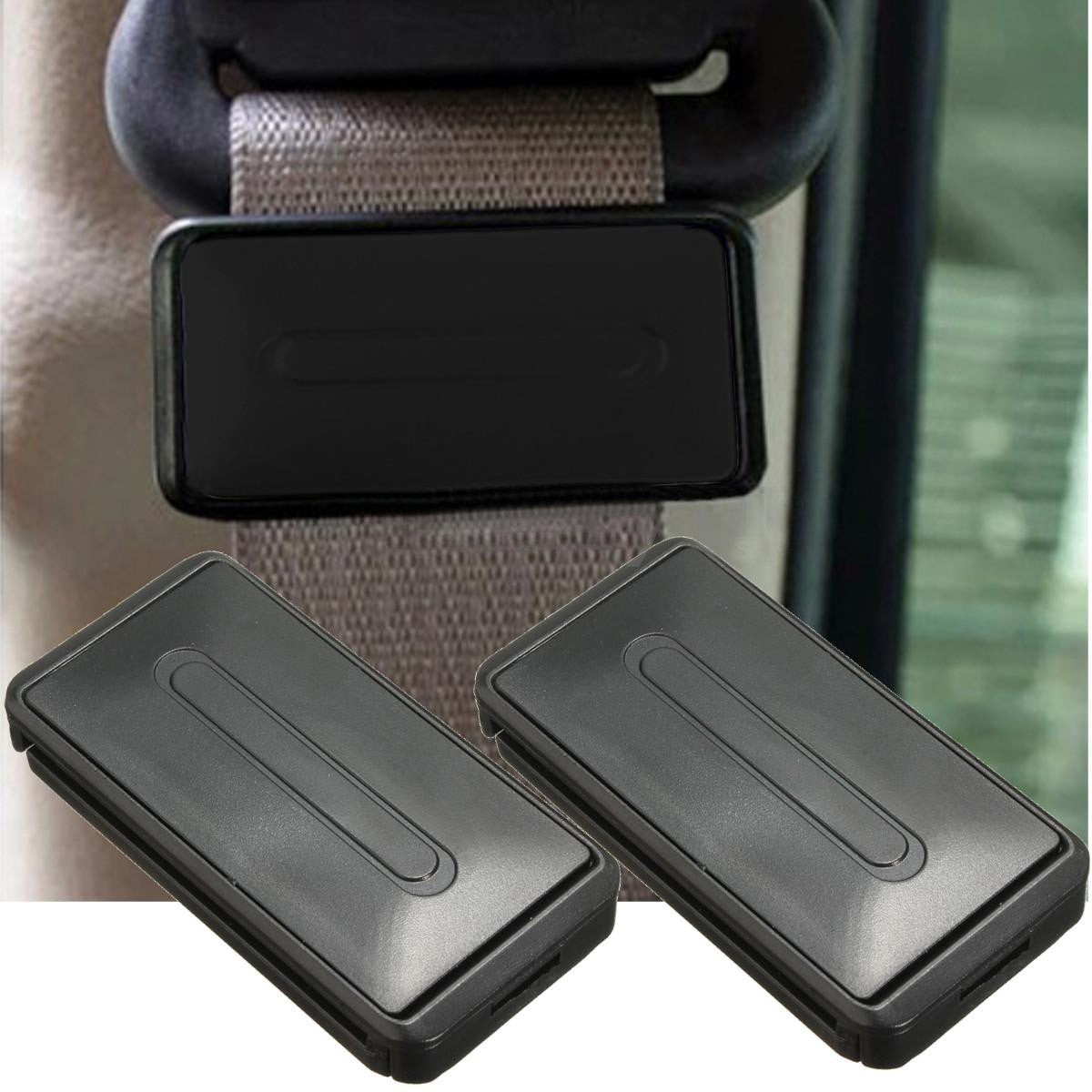 2Pcs Set Black Car Seat Belt Comfort Strap Adjuster Support Clip Improve Safety