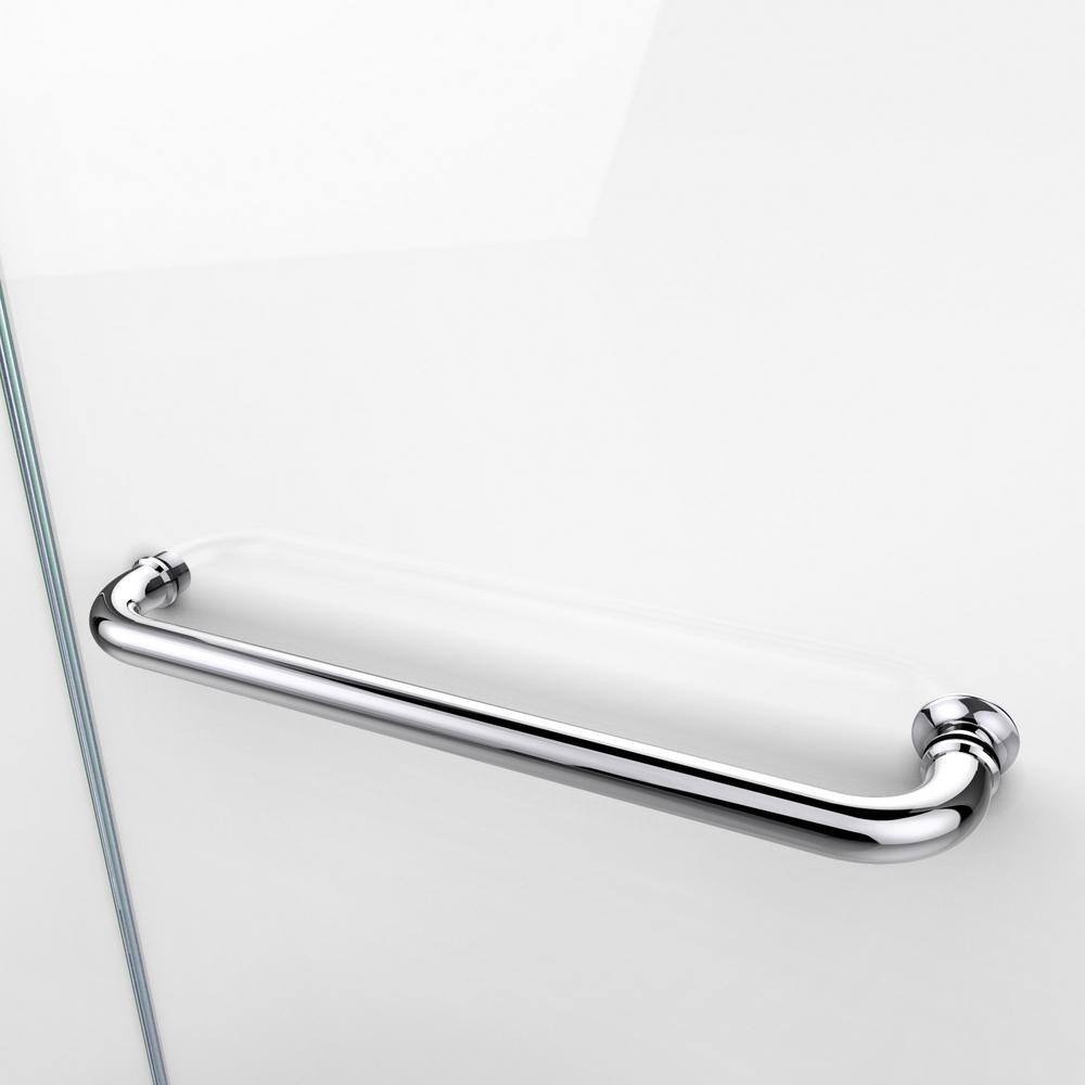 DreamLine Aqua Swing 34 in. x 58 in. Semi-Frameless Hinged Tub Door in Chrome SHDR-3734580-01