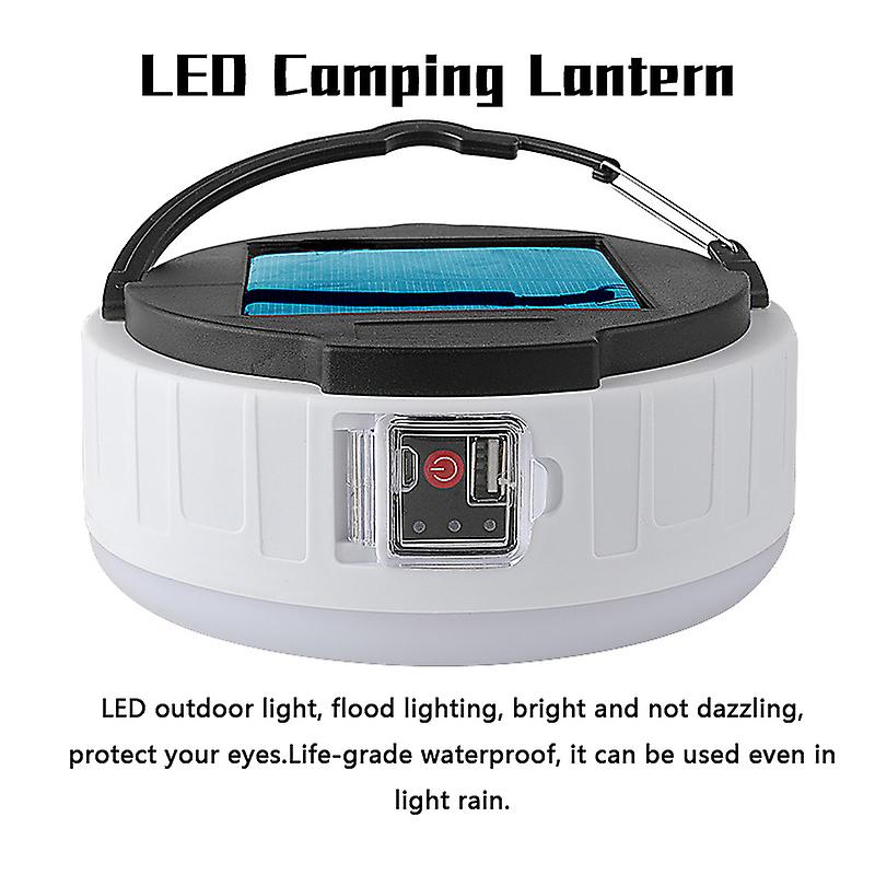 Solar Camping Lantern Led Outdoor Light Usb Rechargeable Emergency Lights Power Bank With Remote Control For Night Outdoor Camping Hiking Fishing Back