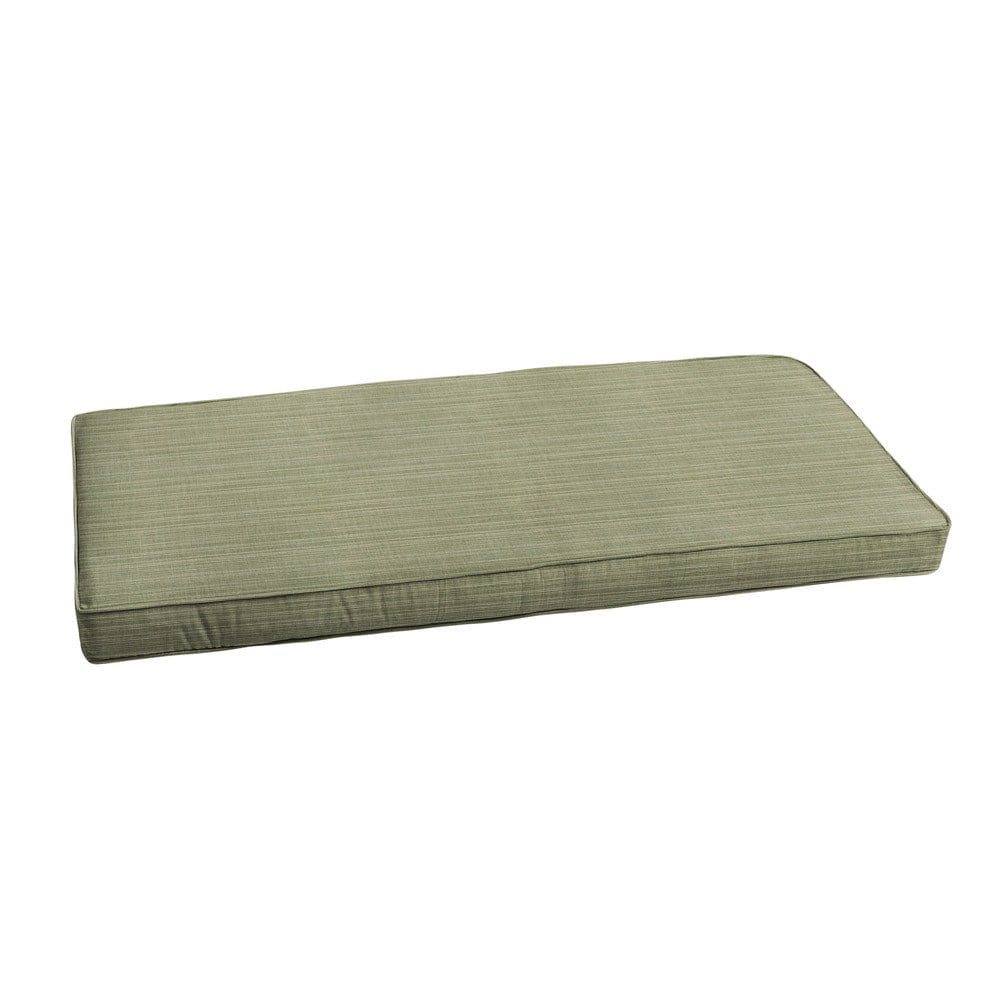 Humble and Haute Sunbrella Textured Green Indoor/ Outdoor Bench Cushion 37 to 48 by  45 in w x 19 in d