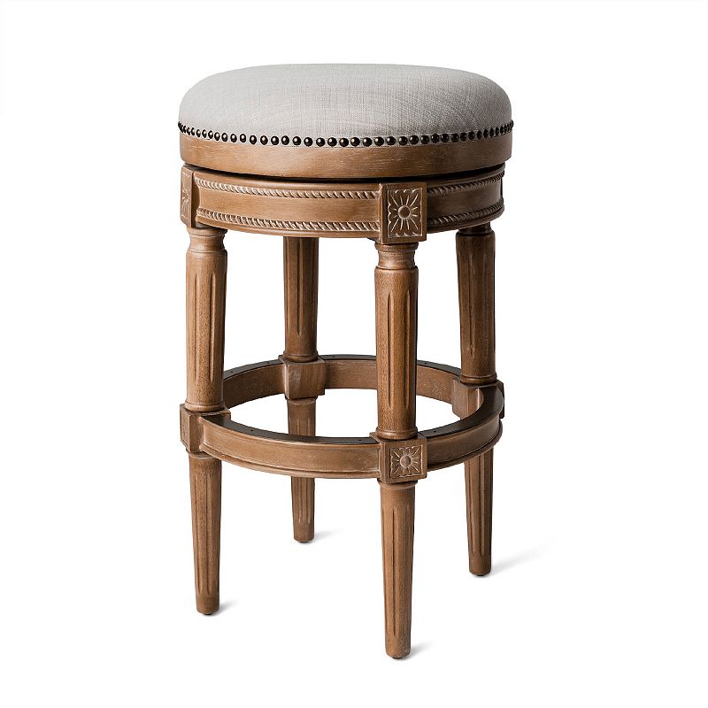 Maven Lane Pullman Backless Bar Stool In Reclaimed Oak Finish