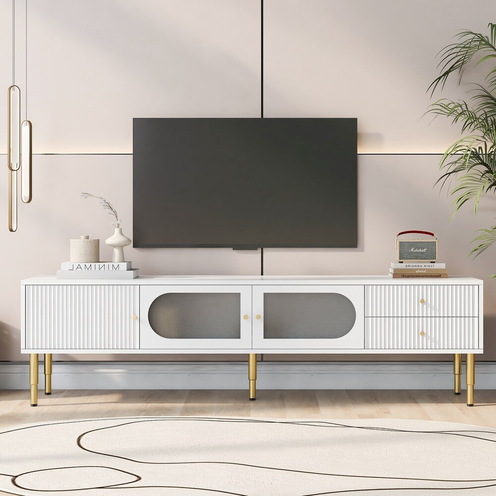 Modern TV Stand Media Console Cabinets for TVs up to 80\