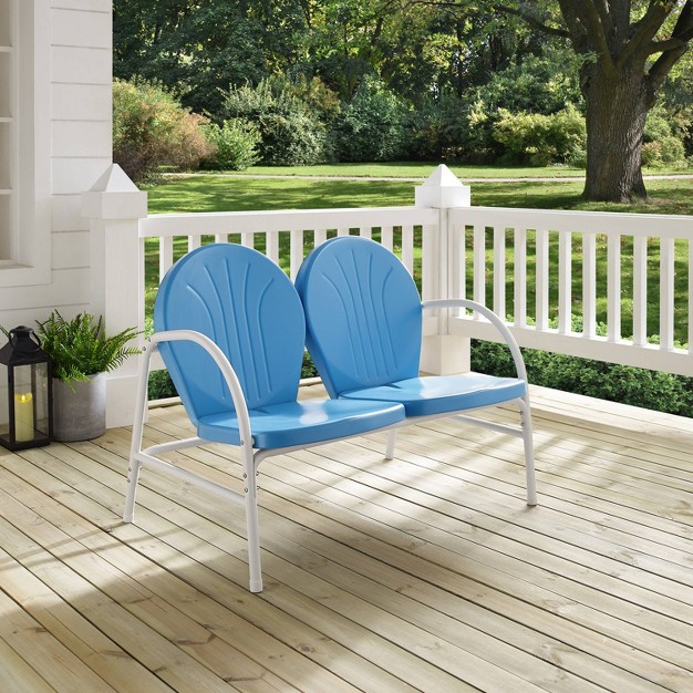 Griffith Outdoor Loveseat Sky Blue Crosley