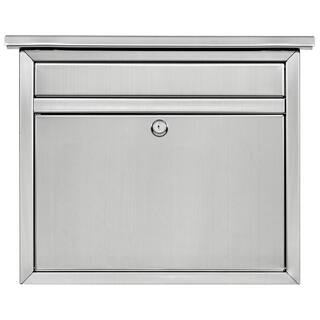 Architectural Mailboxes Maya Silver Medium Steel Locking Wall Mount Mailbox 2417PS-10