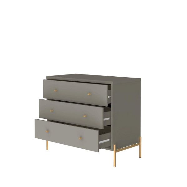 Jasper Sideboard Dresser and Classic Dresser Set of 2 in Grey