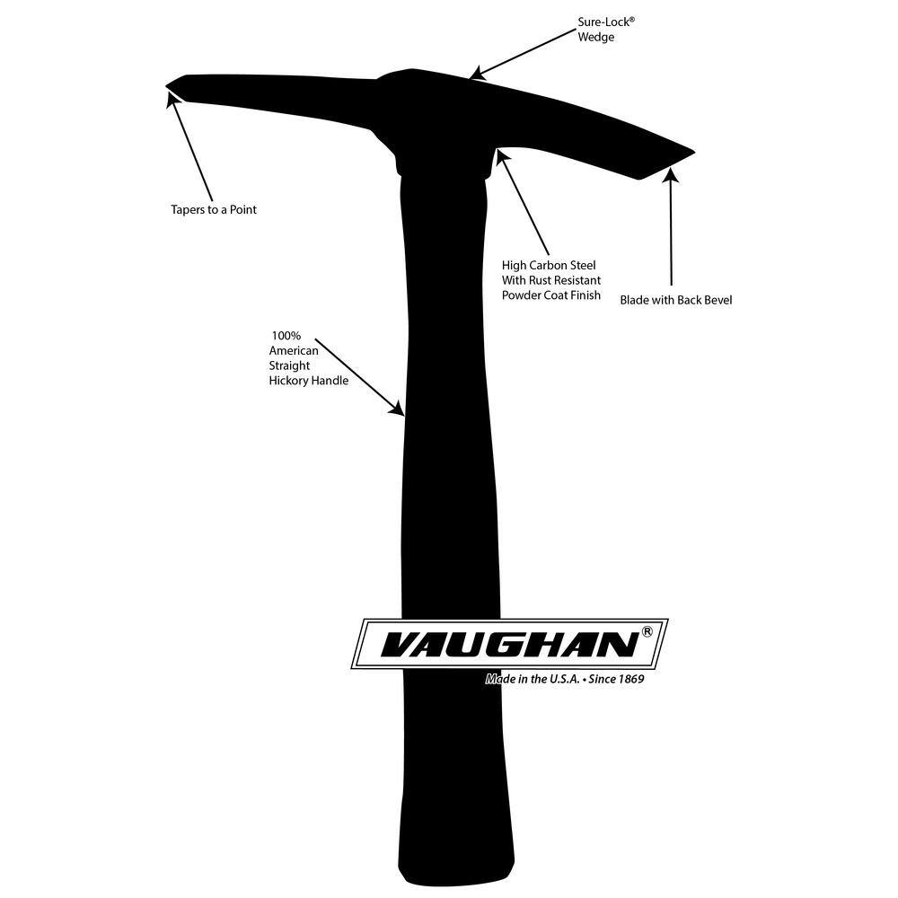 Vaughan 12 oz. Carbon Steel Welder's Chipping Hammer with 11.25 in. Hardwood Handle WC12