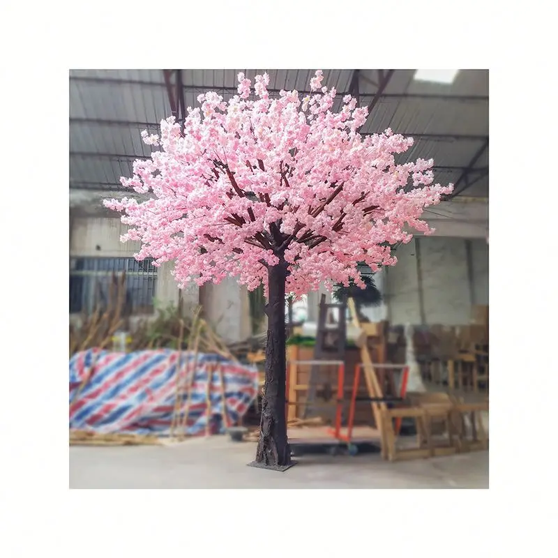 Artificial indoor cherry blossom tree wedding centerpieces decoration wood plastic artificial cherry blossom tree for outdoor