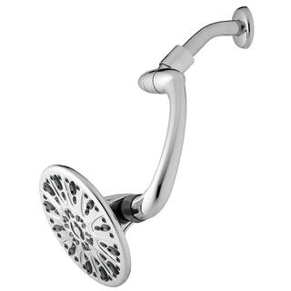 Waterpik 6-Spray 7 in. Single Wall Mount 1.8 GPM Fixed Rain Shower Head in Chrome ASW-673E