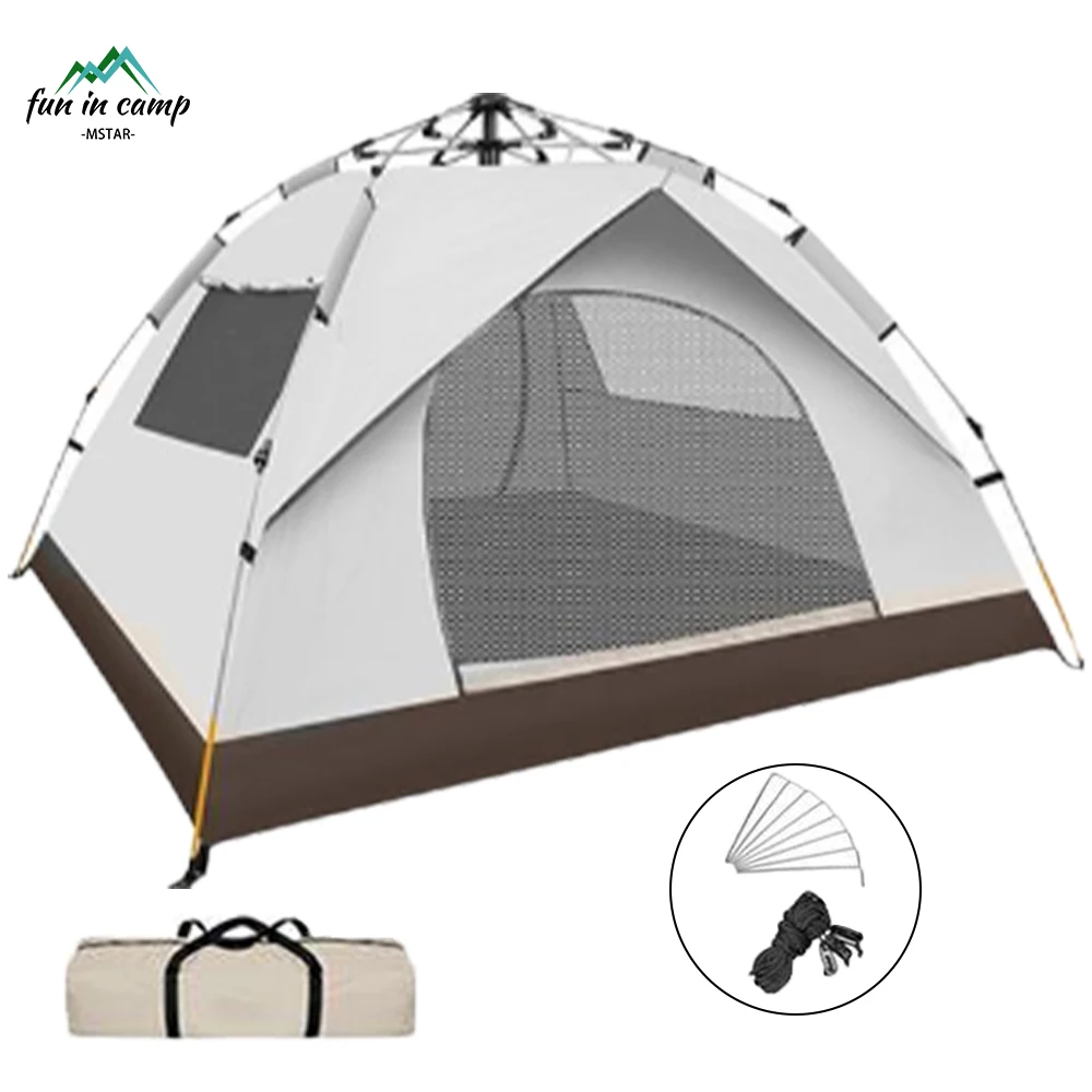 Customized High Quality Waterproof Camping Tent Water Proof Tents Automatic Outdoor Camping 4 Person Camping Tent Family