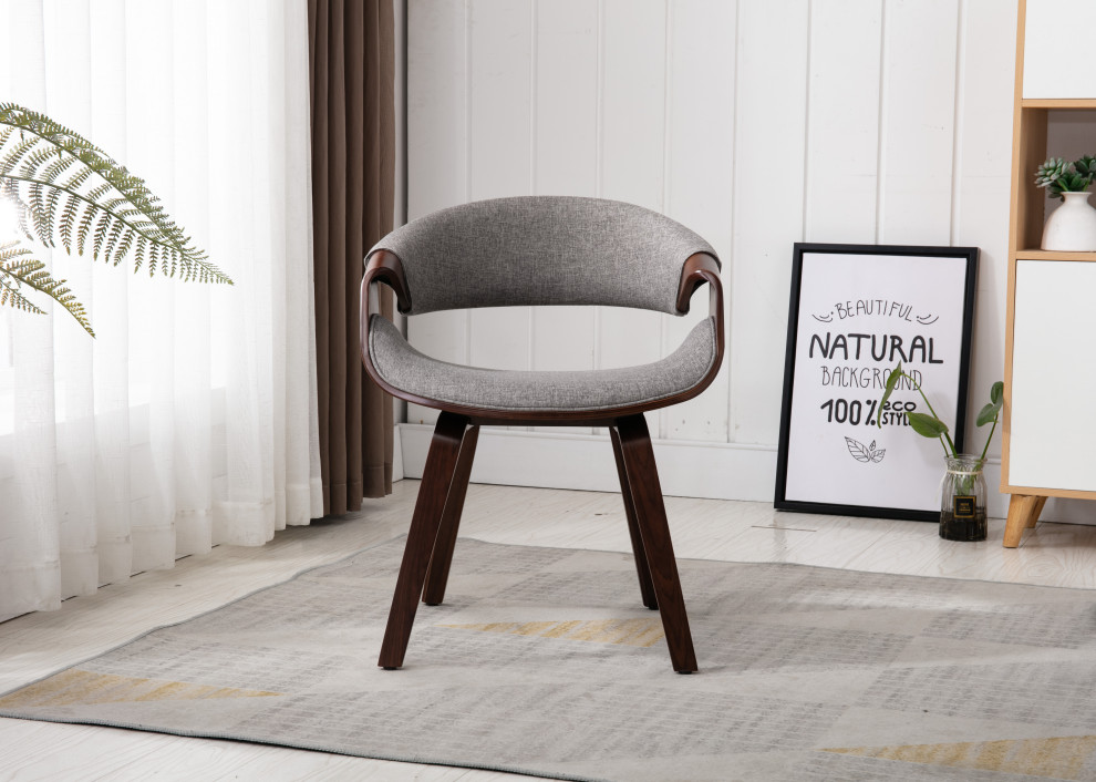 Home Beyond Upholstered Leisure Chair   Midcentury   Dining Chairs   by Home Beyond  Houzz