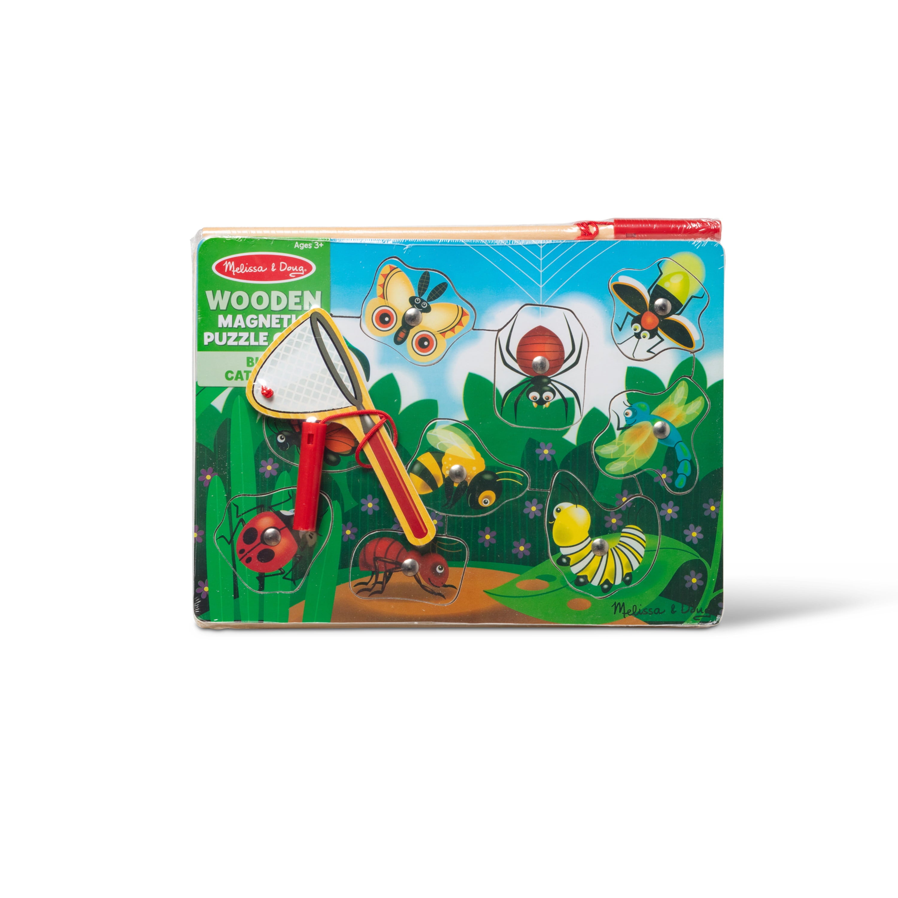 Melissa and Doug Magnetic Wooden Puzzle Game Set: Fishing and Bug Catching