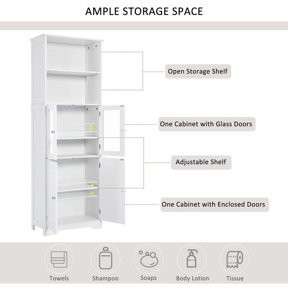 Tall Storage Cabinet with Shelves