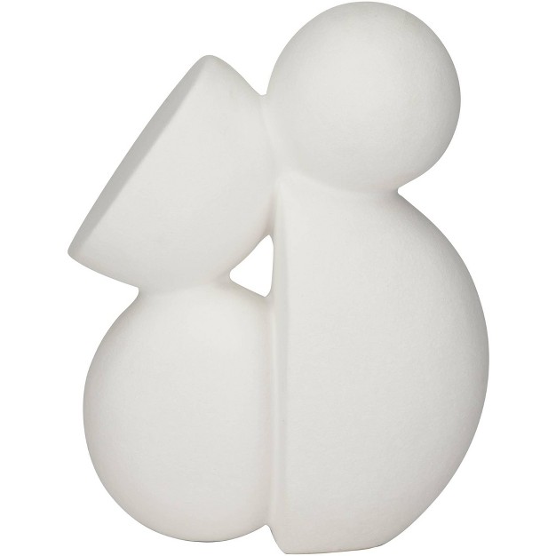 High Matte White Ceramic Figurine