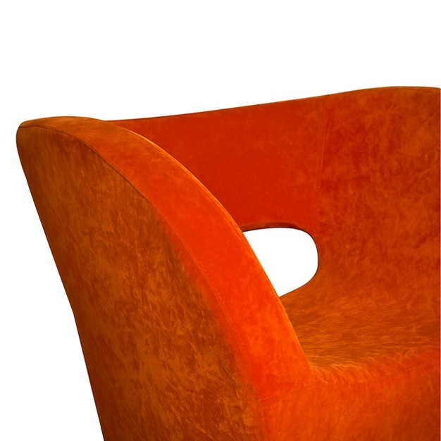 Modern Orange Microfiber Accent Chair Orange Christopher Knight Home