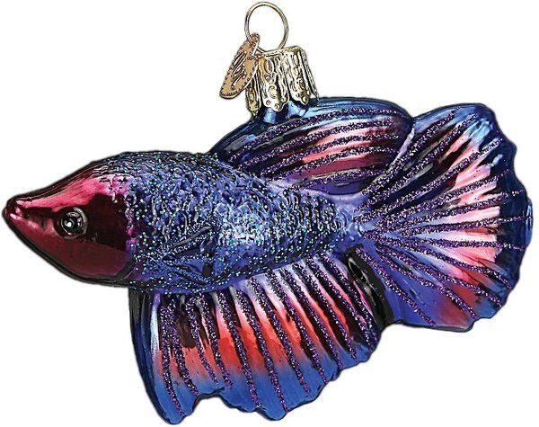 Old World Christmas Betta Fish Glass Tree Ornament