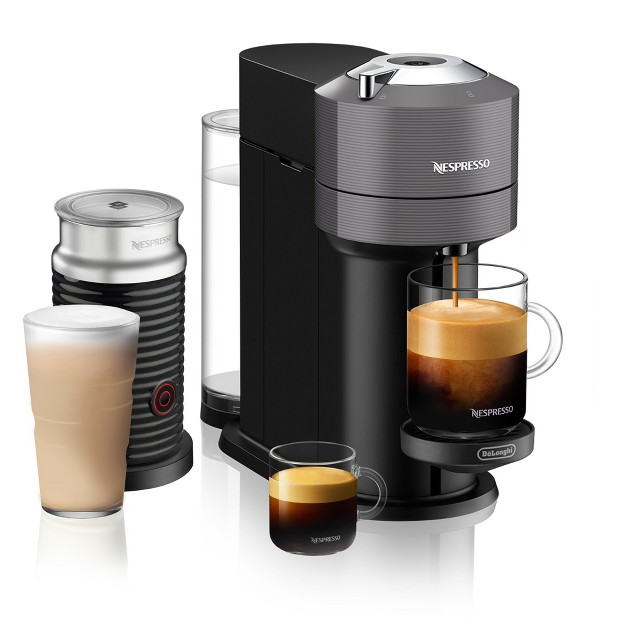 Nespresso Vertuo Next Coffee Maker And Espresso Machine Bundle By Delonghi Gray