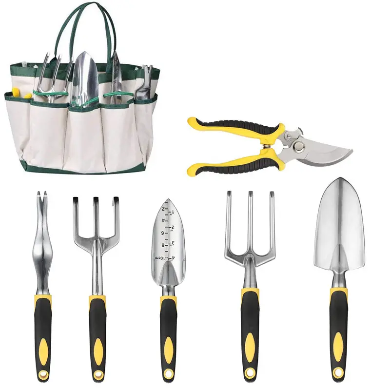 Garden Hand Tools Set 11 PCs Premium Aluminium oy Durable Gardening Tools with Tote Bag Gardening Gifts for Women Men Kids