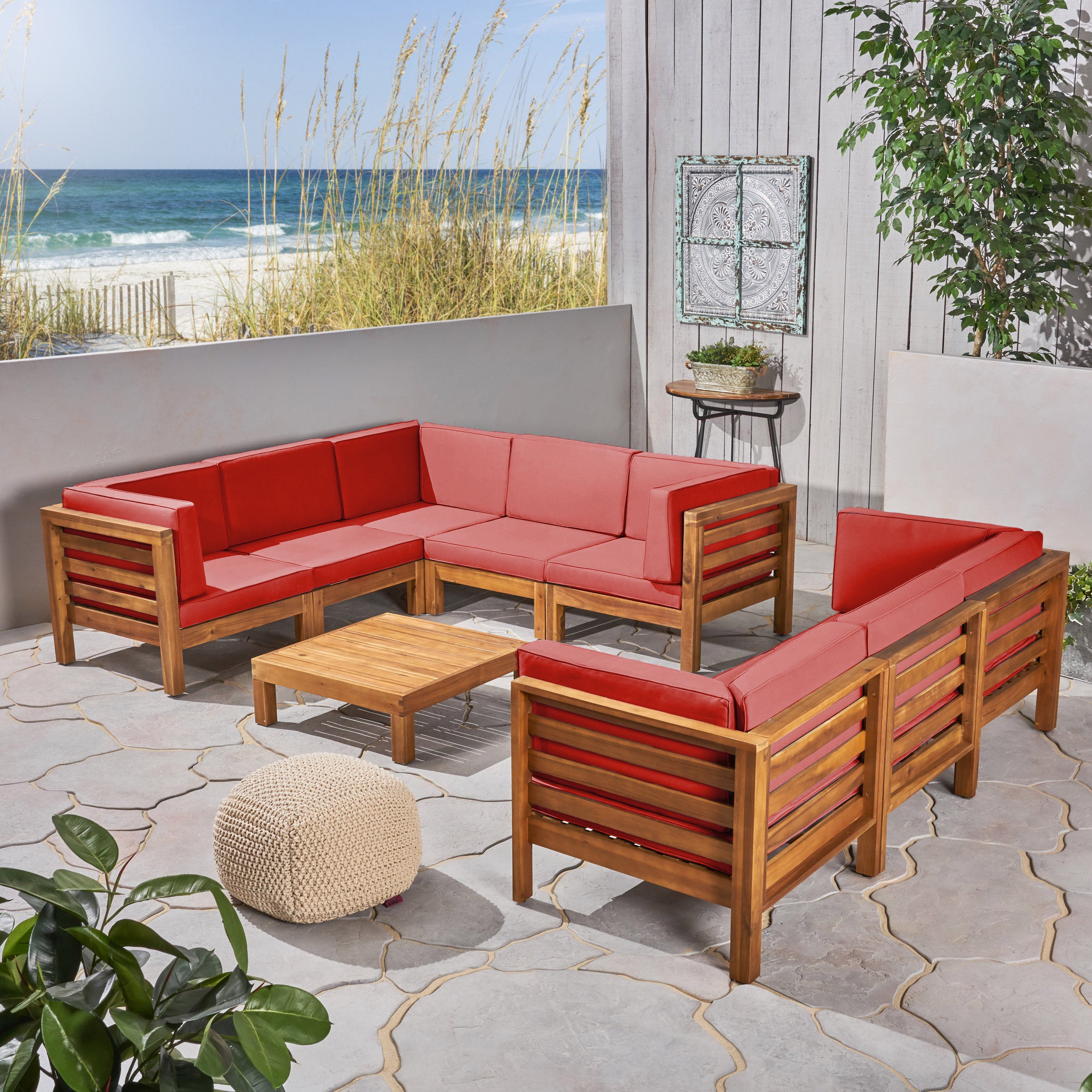 Ravello Outdoor Sectional Sofa Set with Coffee Table