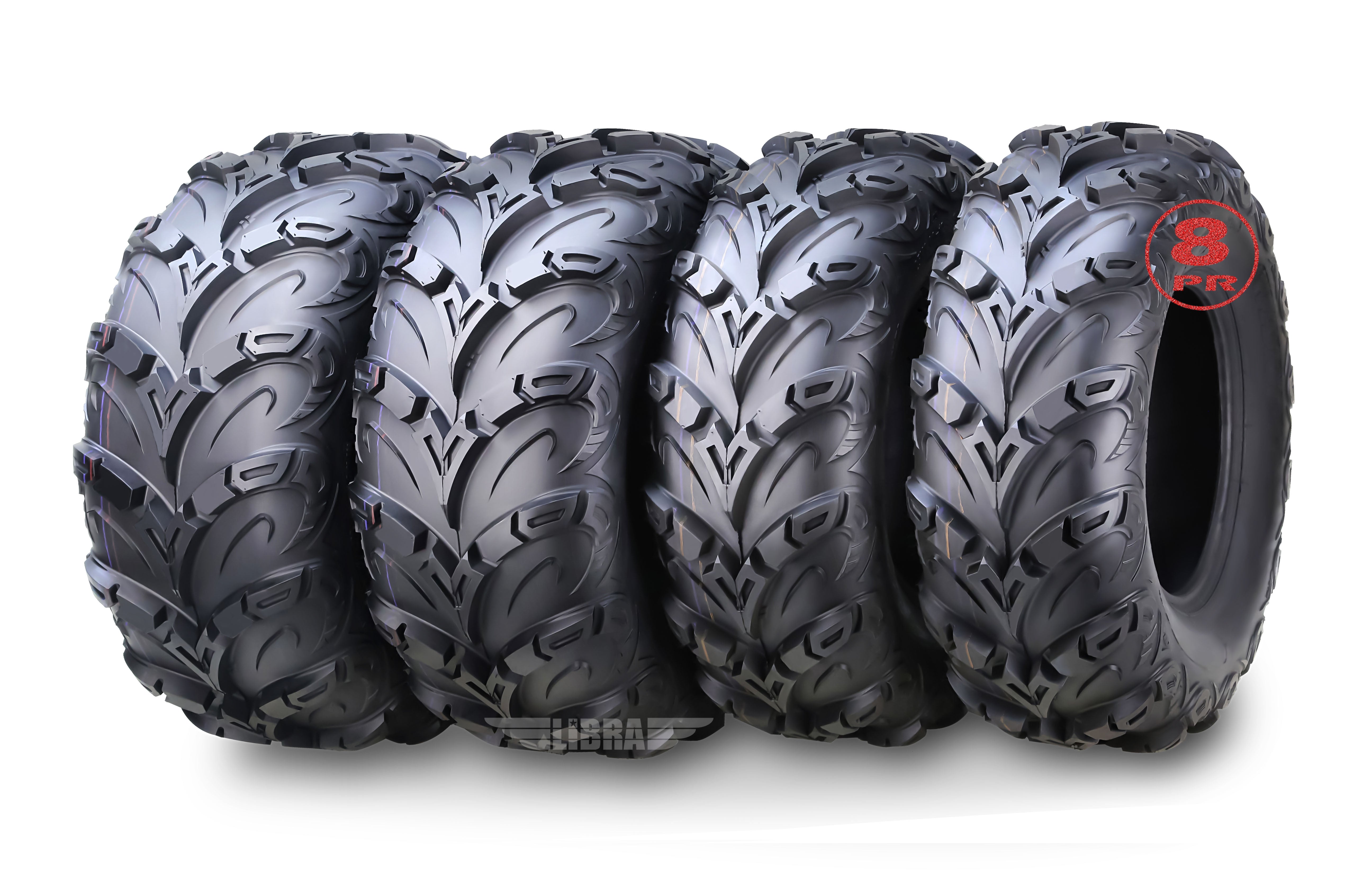 Full Set 16-20 Polaris RANGER 500 570 Tires 25X8X12 25X10X12 8PR Mud Sling