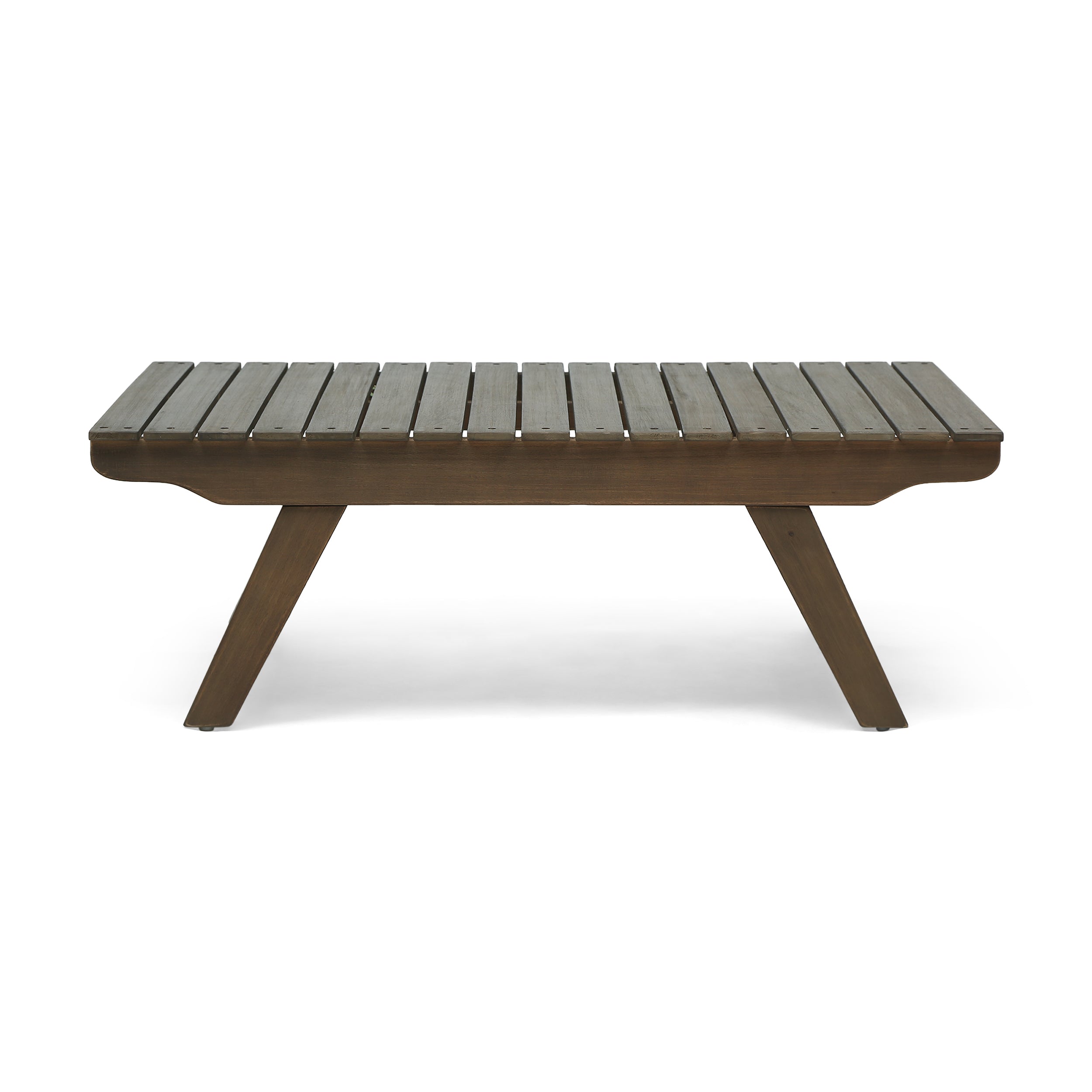 Kailee Outdoor Wooden Coffee Table, Gray Finish