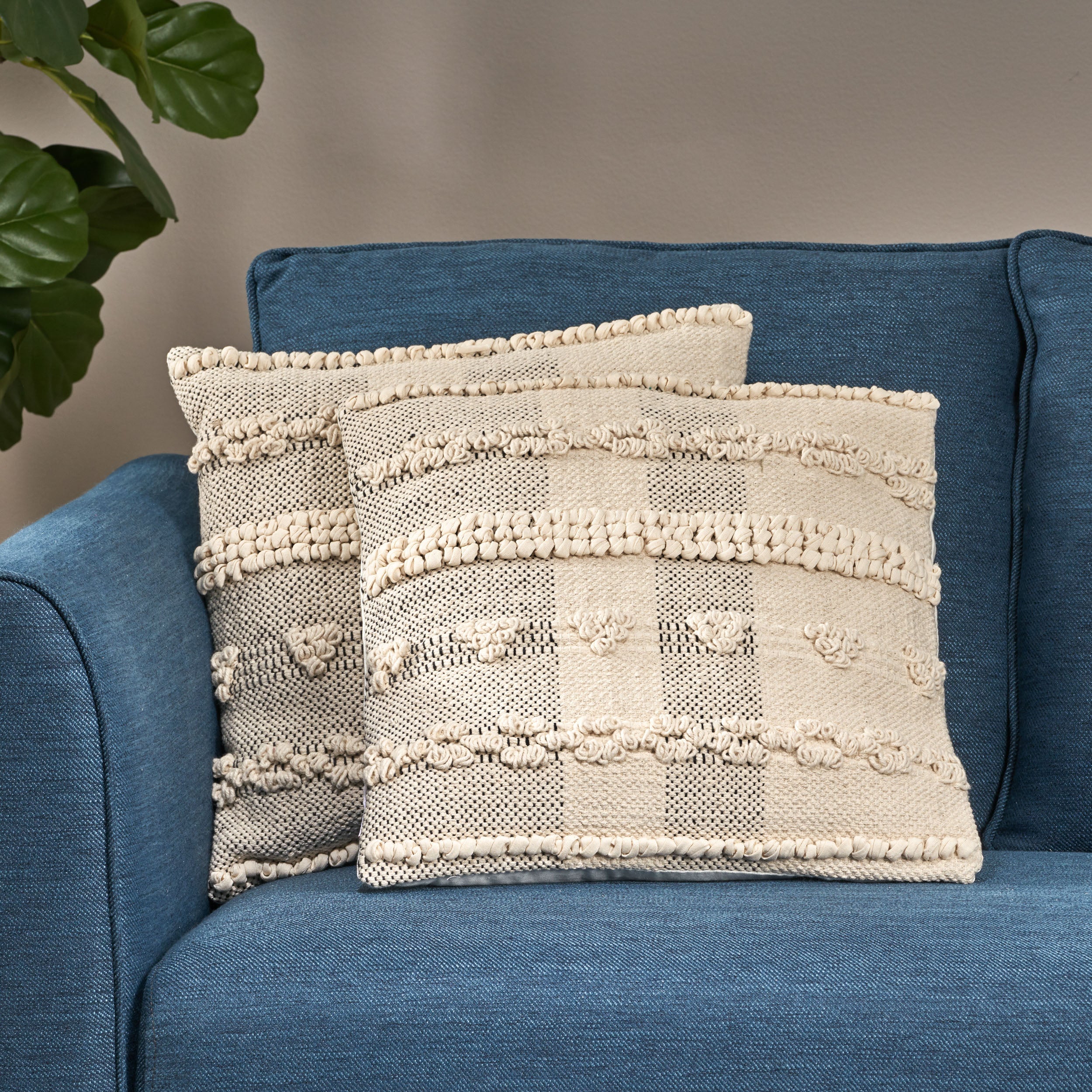 Stephanie Boho Cotton Throw Pillow