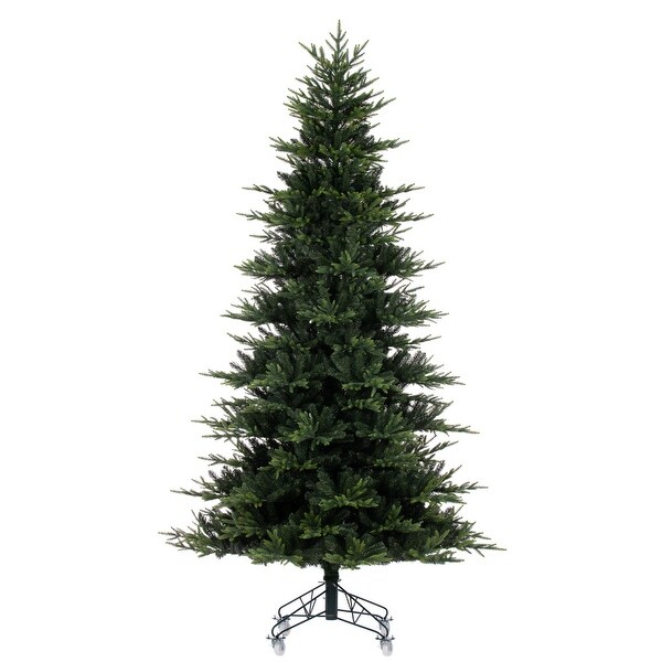 Vickerman 6.5' x 52 Vermont Fraser Fir Artificial Unlit Christmas Tree，Folding Metal Tree Stand