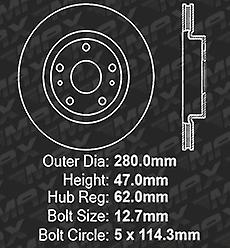 [Front] Rotors w/Ceramic Pads OE Brakes (2007 - 2013 Suzuki SX4)