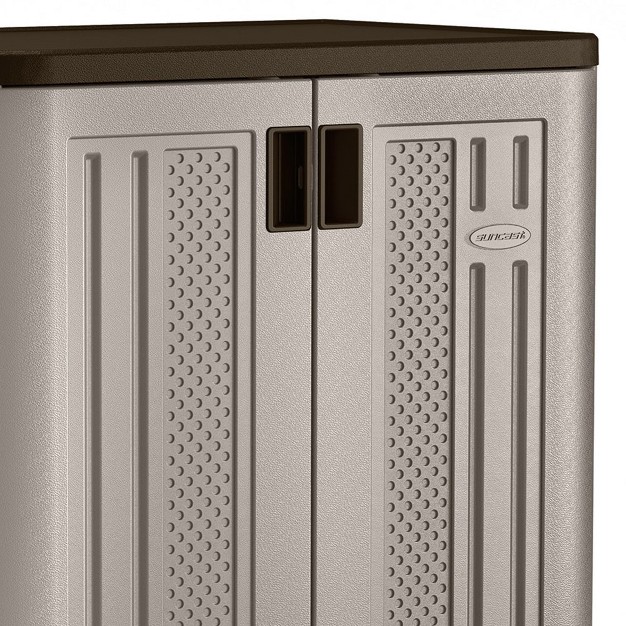 Suncast 9 Cu Ft Heavy Duty Resin Storage Cabinet amp 4 Cu Ft Resin Wall Cabinet