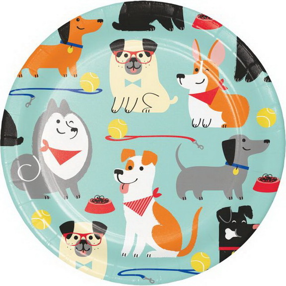 Creative Converting 336045 Dog Party Luncheon Plat...