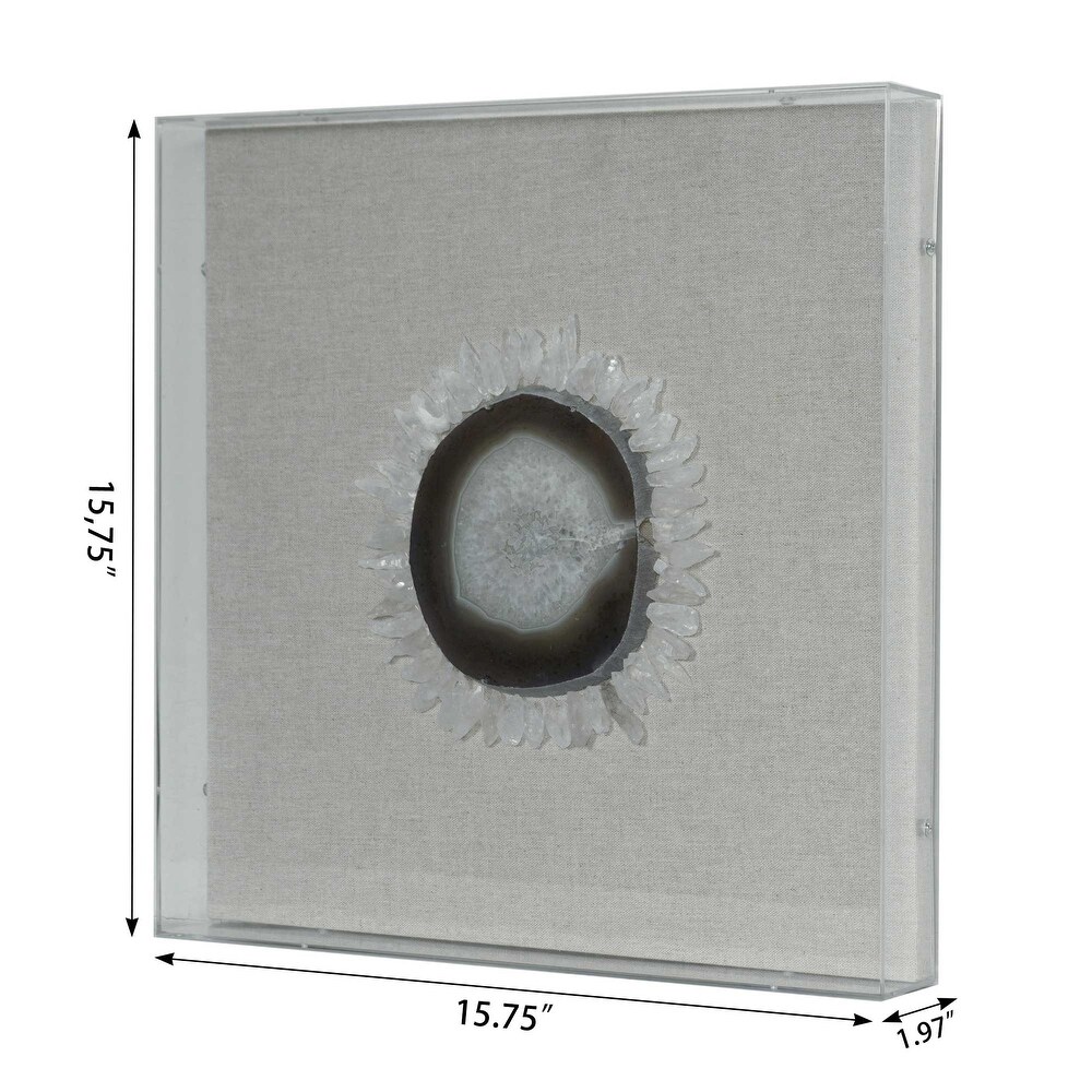 HUJI Quartz Sunflower Shadow Box Wall Decor