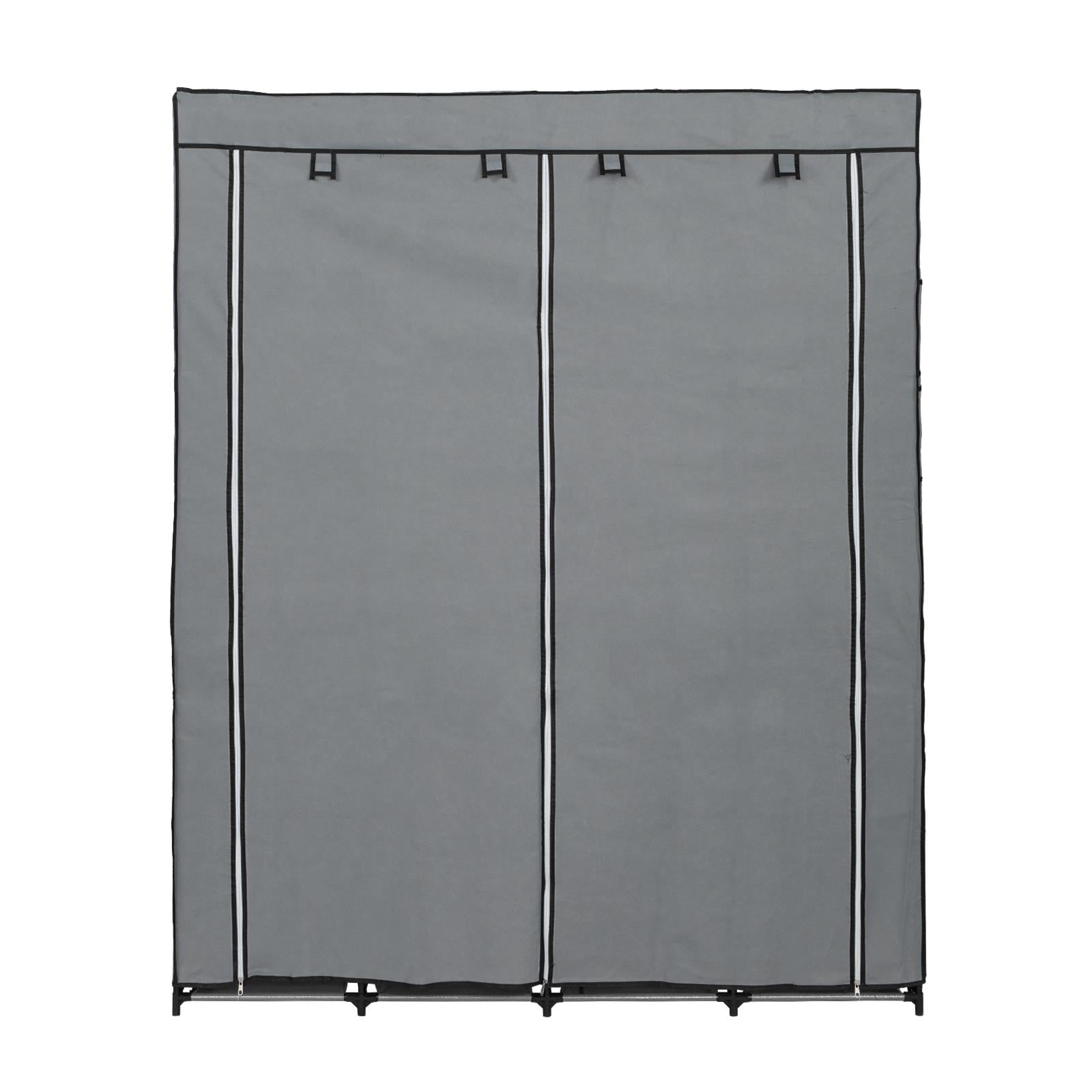 Ktaxon Non-Woven Fabric Portable Closet Organizer Storage with 14 Shelves,Gray