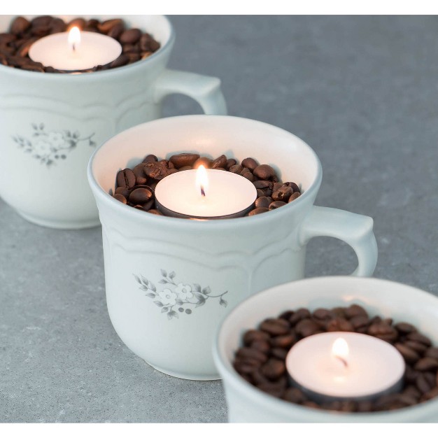 8hr Long Burning Tea Light Unscented Candles White Stonebriar Collection