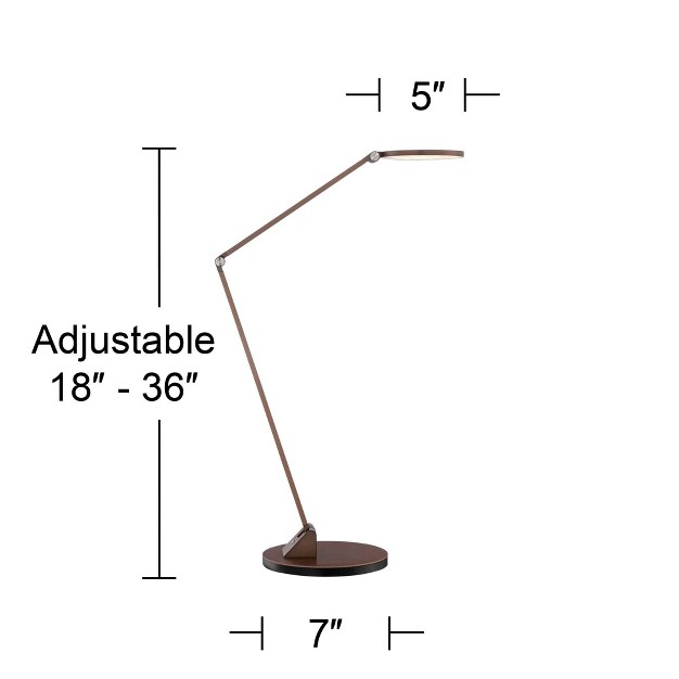 Tall French Bronze Brown Metal Led Adjustable For Bedroom Living Room Bedside Nightstand Office House