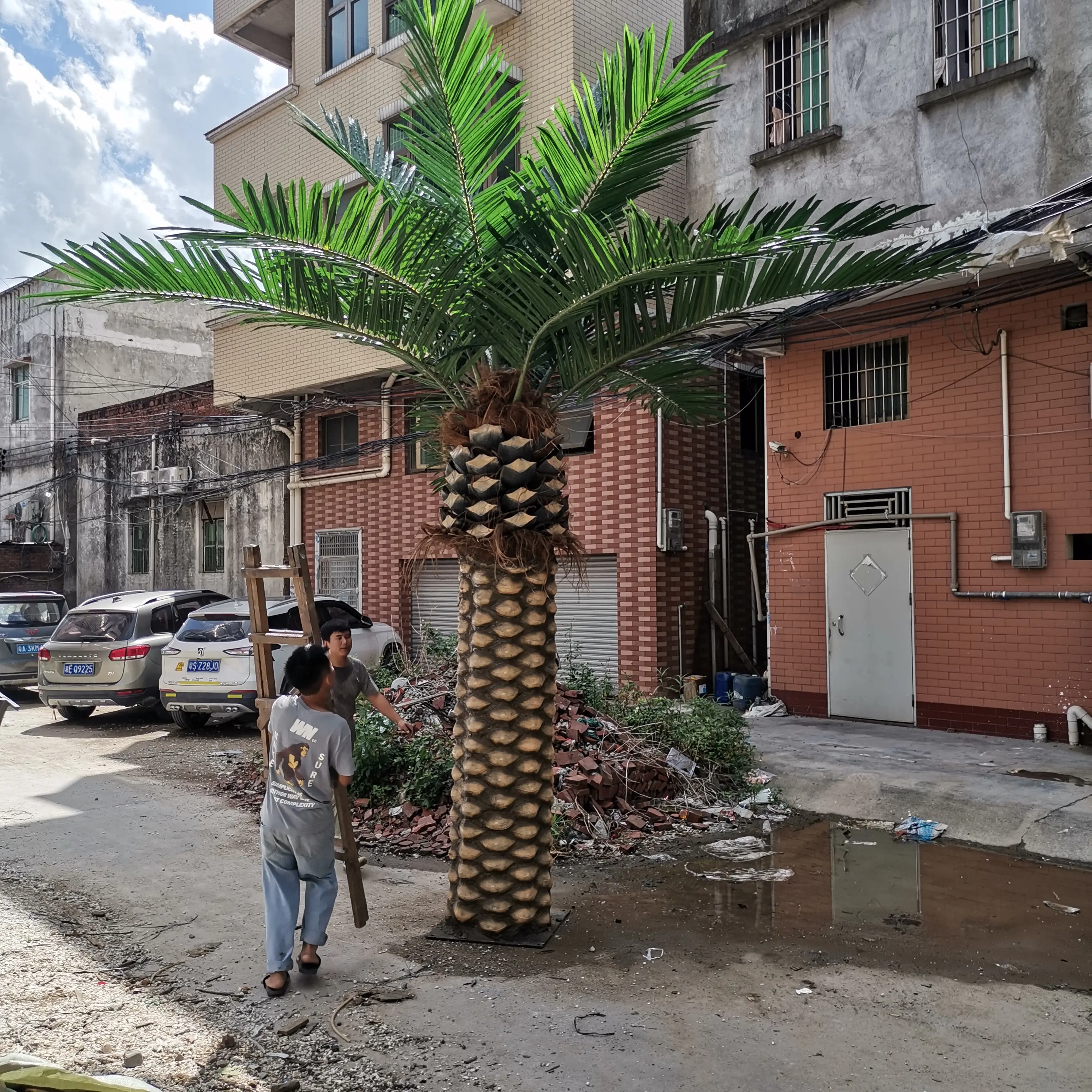 factory directly supply Competitive price handmade artificial outdoor palm trees for decoration