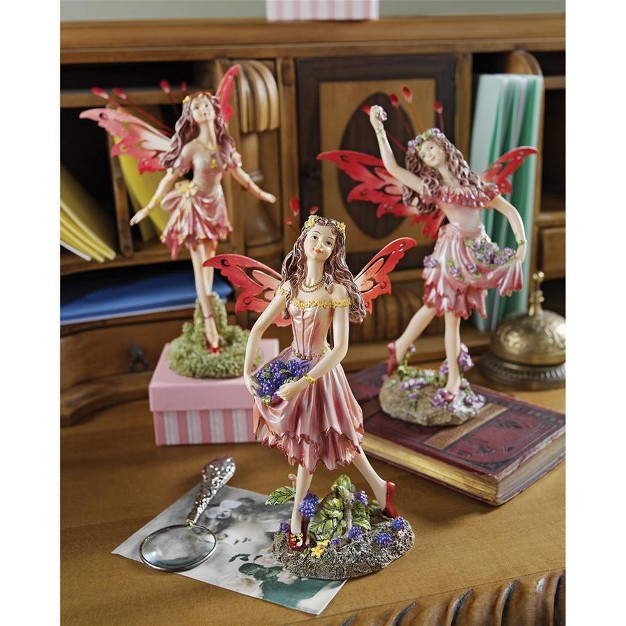 Design Toscano Crosstweed Meadow Victorian Fairy Statue Collection Multicolored