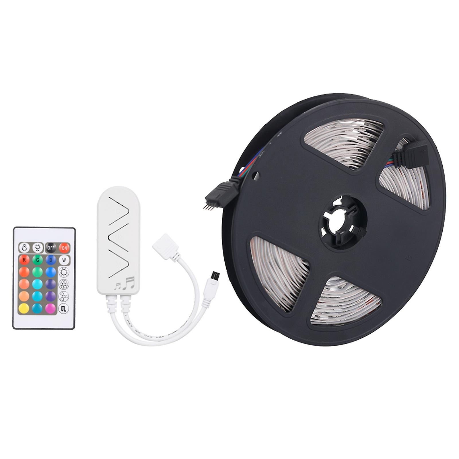 Multicolor Uk Plug Wifi Led Strip Lights Kit 5m/16.4ft Length 5050 Rgb Tuya App Remote Control Dimmable Changing Color 12v Power Supply Smart Light St