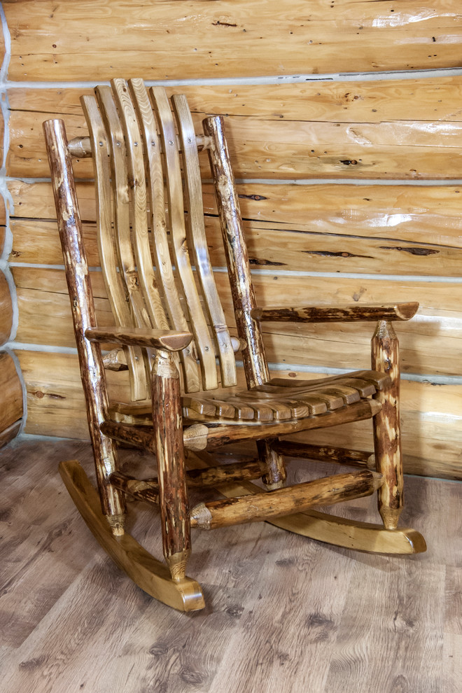 Glacier Country Collection Adult Log Rocker   Rustic   Rocking Chairs   by Beyond Stores  Houzz