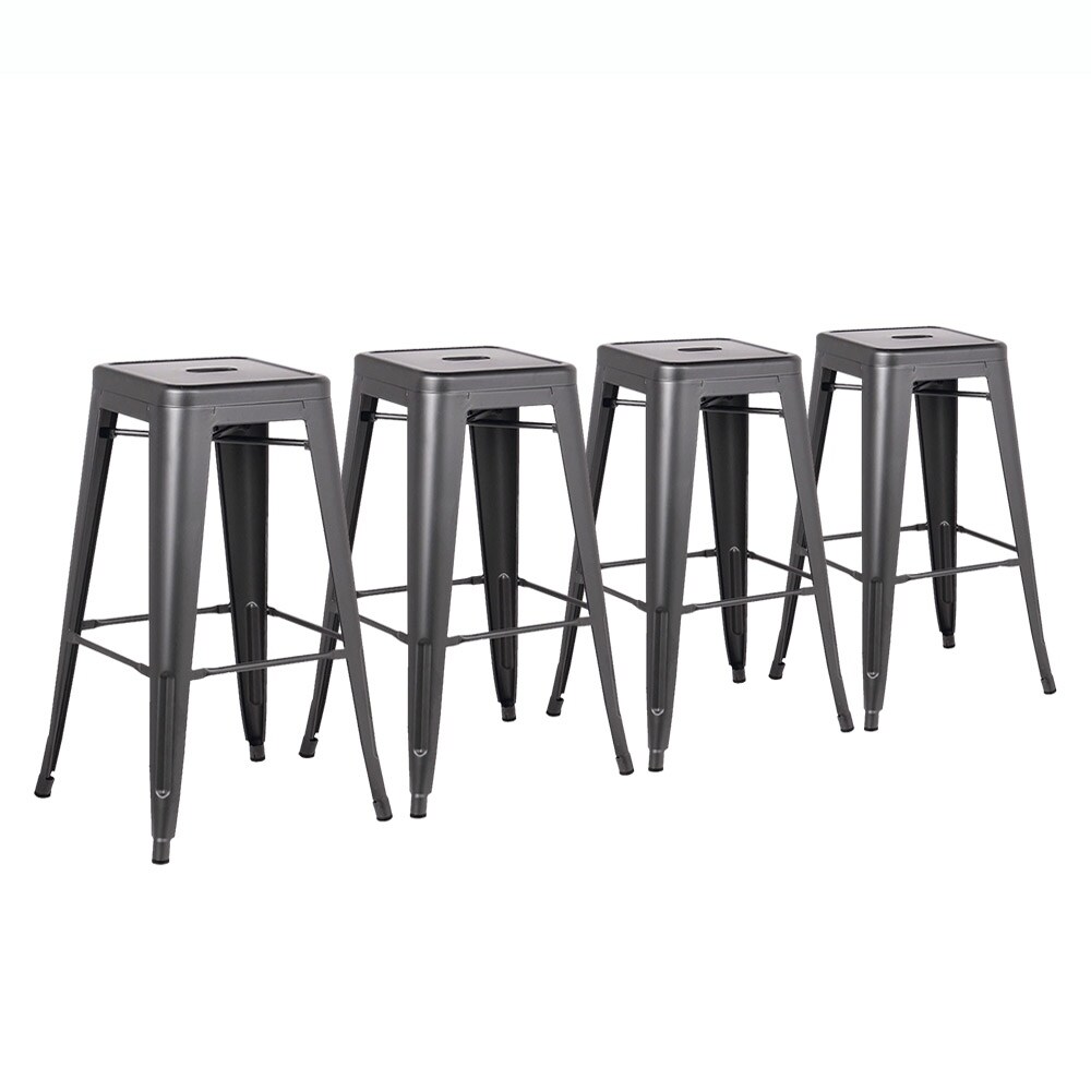 Maypex 24 inch Backless Metal Counter Stools (Set of 4)