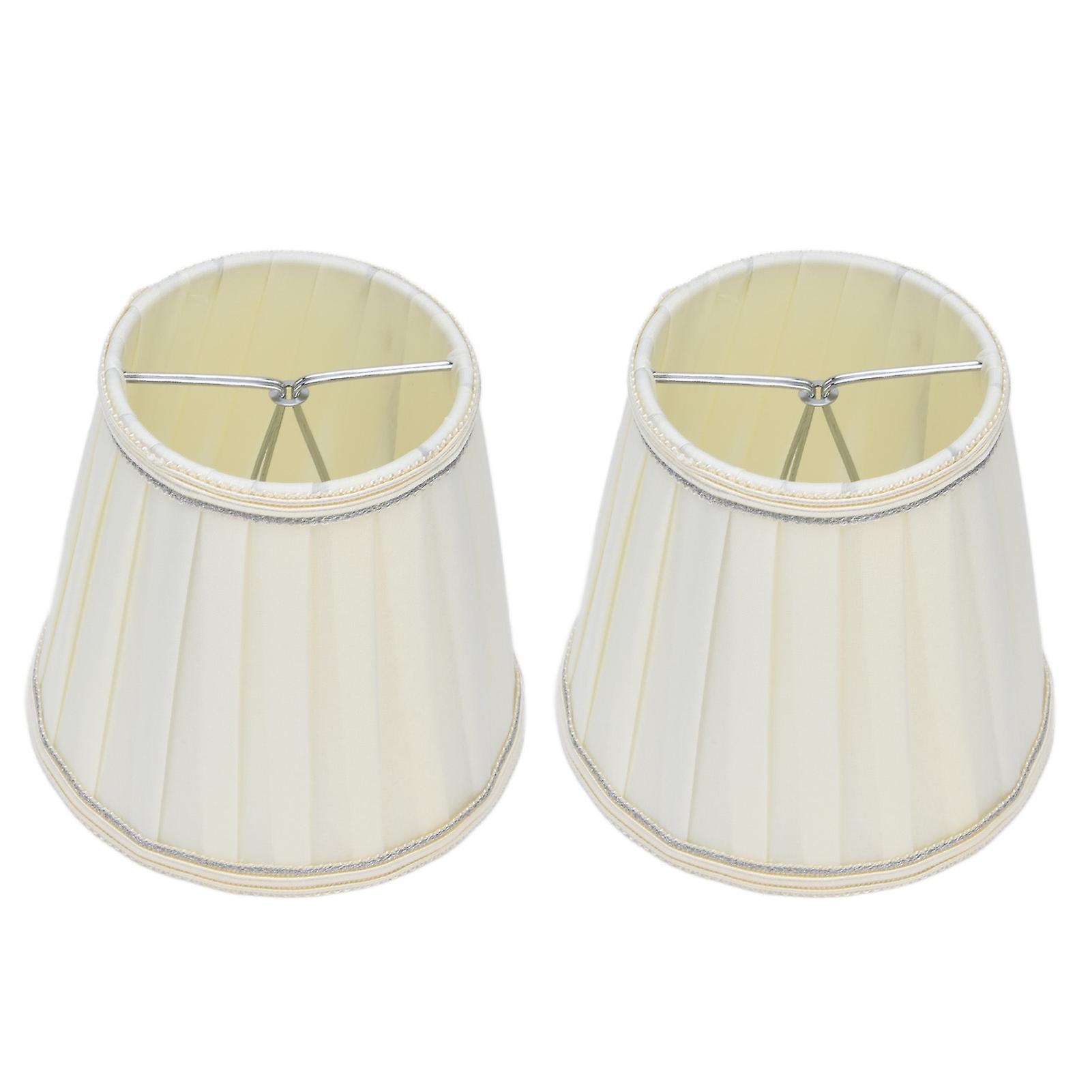 2 Pcs Double Small Lamp Shade Clip On Bulb Comfortable Material Barrel Fabric Lampshade For Table Chandelier Wall Lamppx33