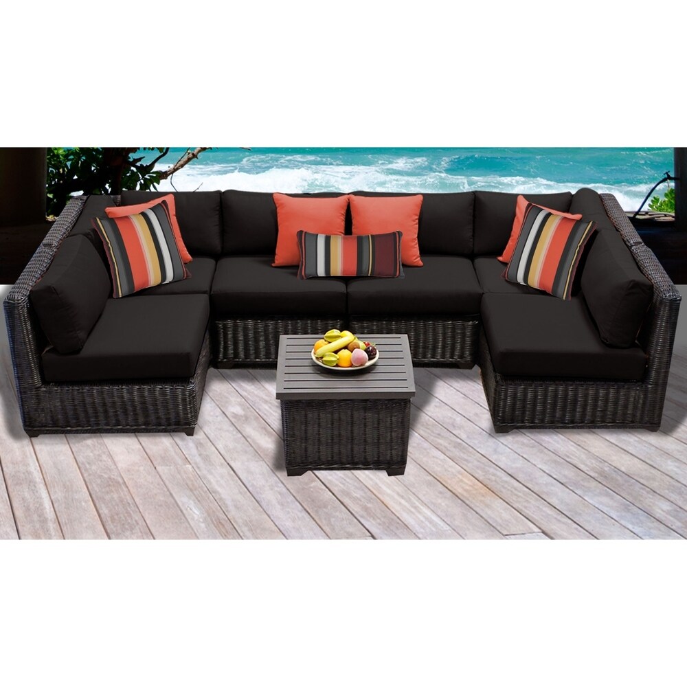 Venice 7 Piece Outdoor Wicker Patio Furniture Set 07d