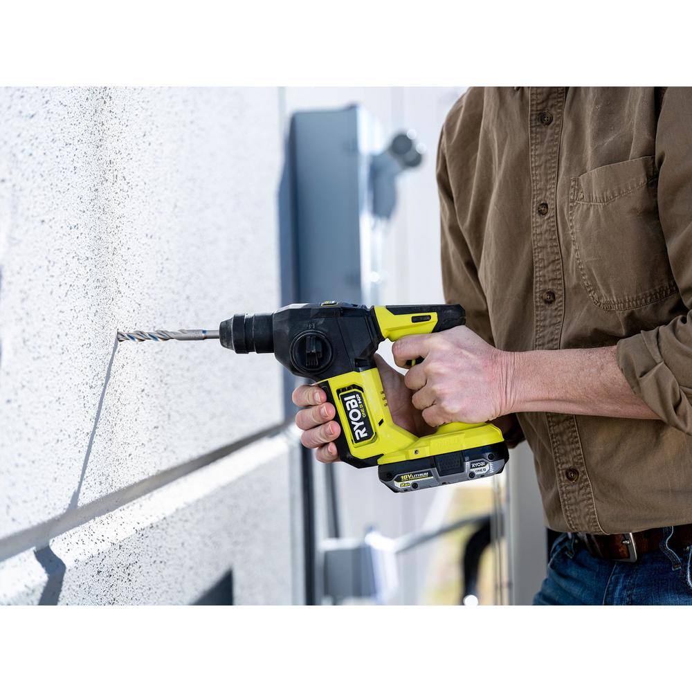 RYOBI ONE+ HP 18V Brushless Cordless Compact 58 in. SDS Rotary Hammer (Tool Only) PSBRH01B