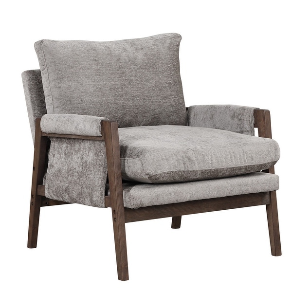 Modern Velvet Accent Chair，Leisure Chair with Solid Wood Frame