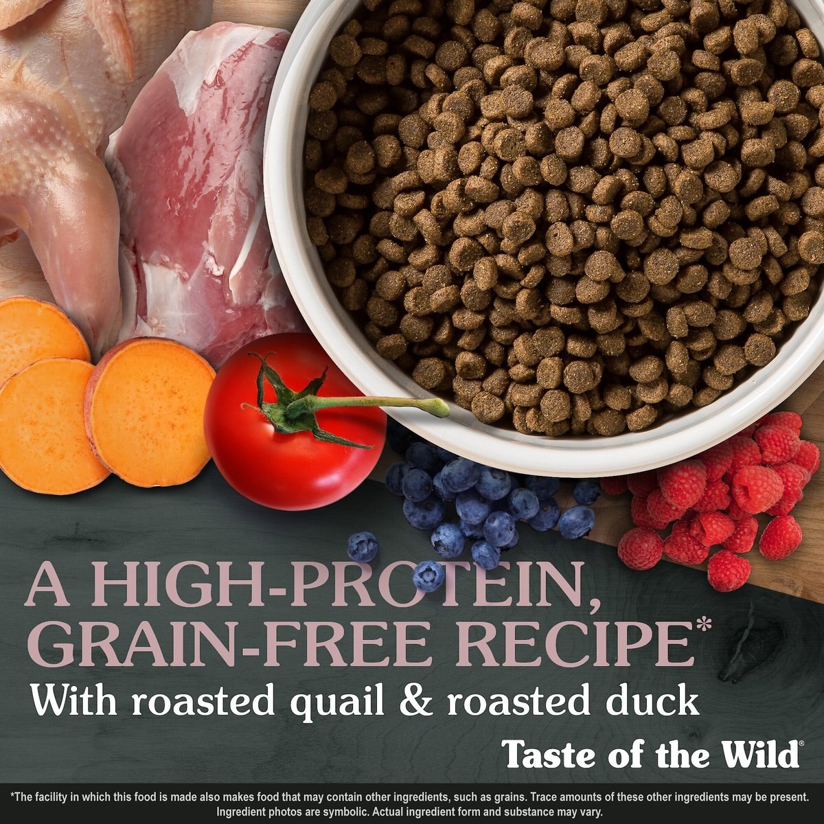 Taste of the Wild Lowland Creek Premium Real Meat Recipe with Roasted Quail and Duck Grain-Free Dry Cat Food